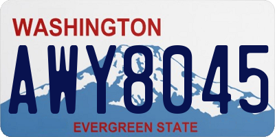 WA license plate AWY8045