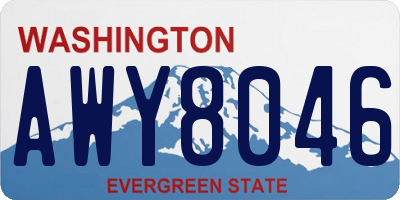 WA license plate AWY8046