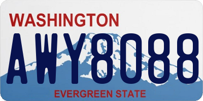 WA license plate AWY8088