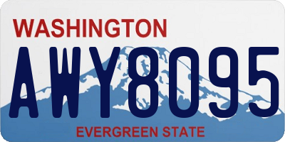 WA license plate AWY8095