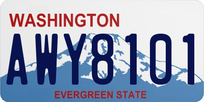 WA license plate AWY8101