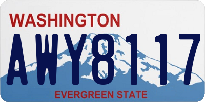 WA license plate AWY8117