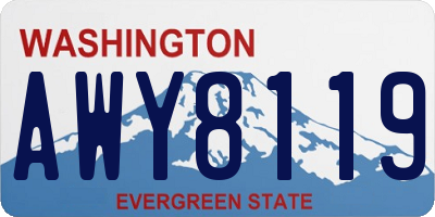 WA license plate AWY8119