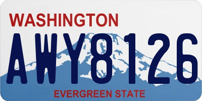 WA license plate AWY8126