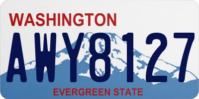 WA license plate AWY8127