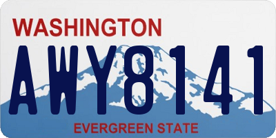 WA license plate AWY8141