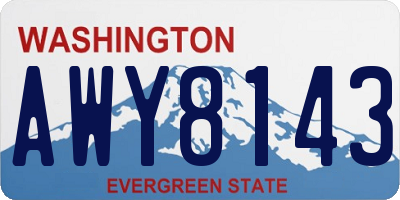 WA license plate AWY8143