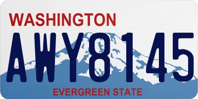WA license plate AWY8145