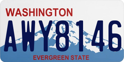 WA license plate AWY8146