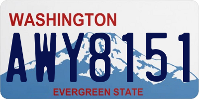 WA license plate AWY8151