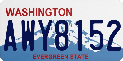 WA license plate AWY8152