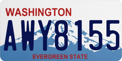 WA license plate AWY8155