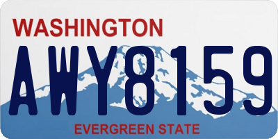 WA license plate AWY8159