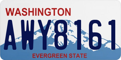 WA license plate AWY8161