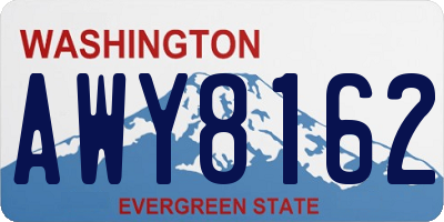 WA license plate AWY8162