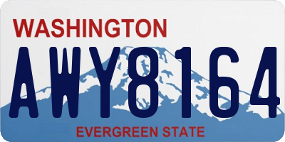WA license plate AWY8164