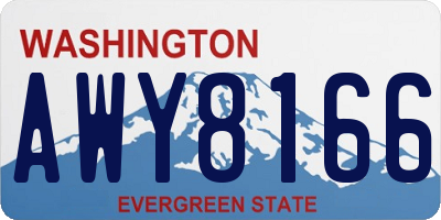 WA license plate AWY8166