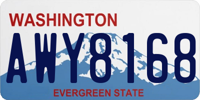 WA license plate AWY8168