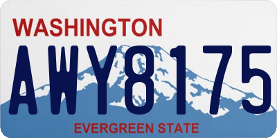 WA license plate AWY8175