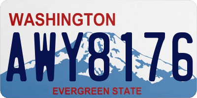 WA license plate AWY8176