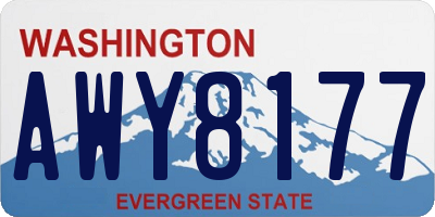 WA license plate AWY8177