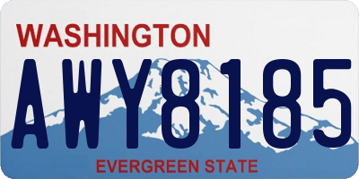 WA license plate AWY8185