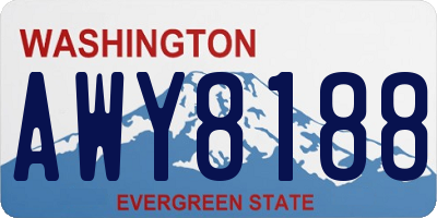 WA license plate AWY8188