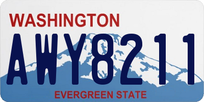 WA license plate AWY8211