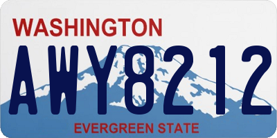WA license plate AWY8212