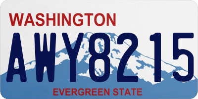 WA license plate AWY8215