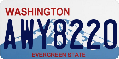 WA license plate AWY8220