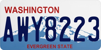 WA license plate AWY8223