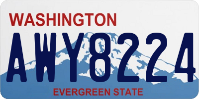 WA license plate AWY8224