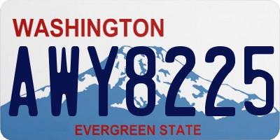 WA license plate AWY8225