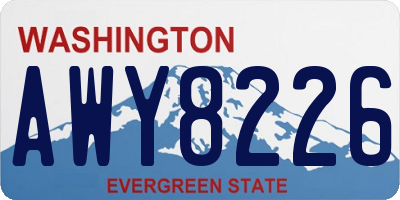 WA license plate AWY8226