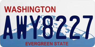 WA license plate AWY8227
