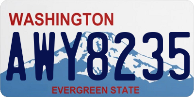 WA license plate AWY8235