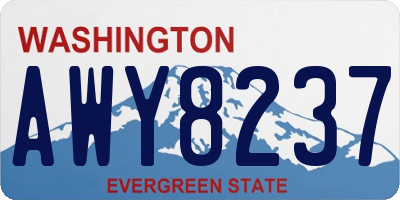WA license plate AWY8237