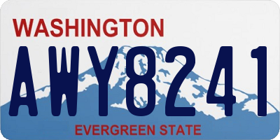 WA license plate AWY8241