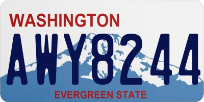 WA license plate AWY8244