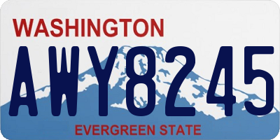 WA license plate AWY8245
