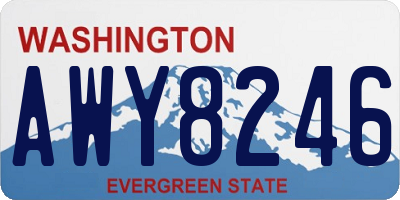 WA license plate AWY8246