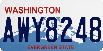 WA license plate AWY8248