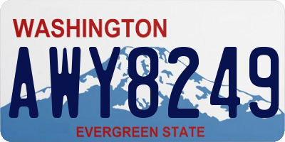 WA license plate AWY8249