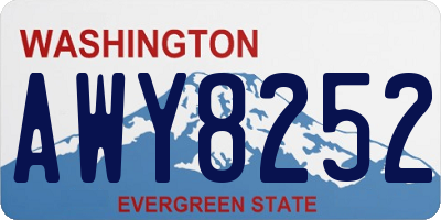 WA license plate AWY8252