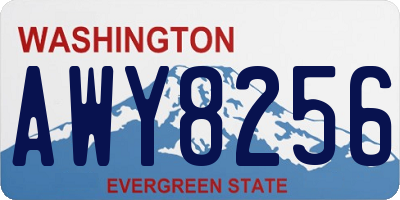 WA license plate AWY8256