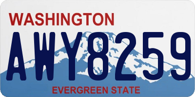 WA license plate AWY8259
