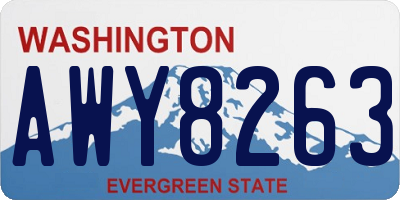 WA license plate AWY8263