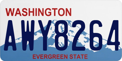 WA license plate AWY8264