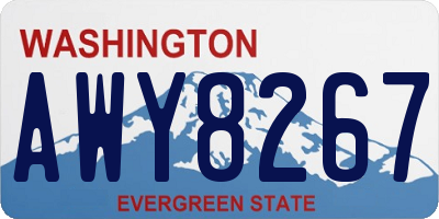 WA license plate AWY8267